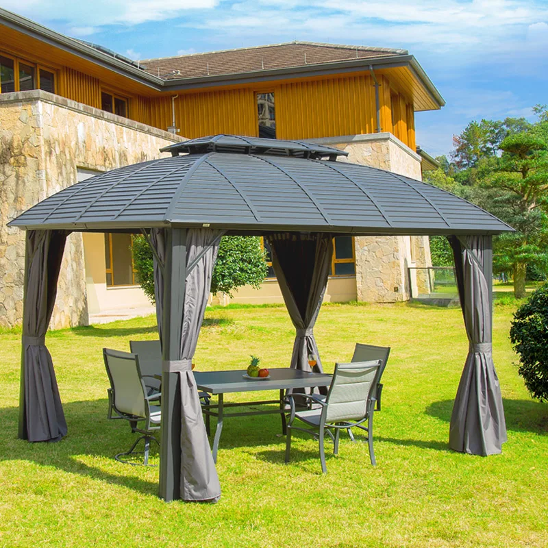 Outdoor courtyard pavilion villa terrace tent garden roof sunshade canopy aluminum alloy leisure