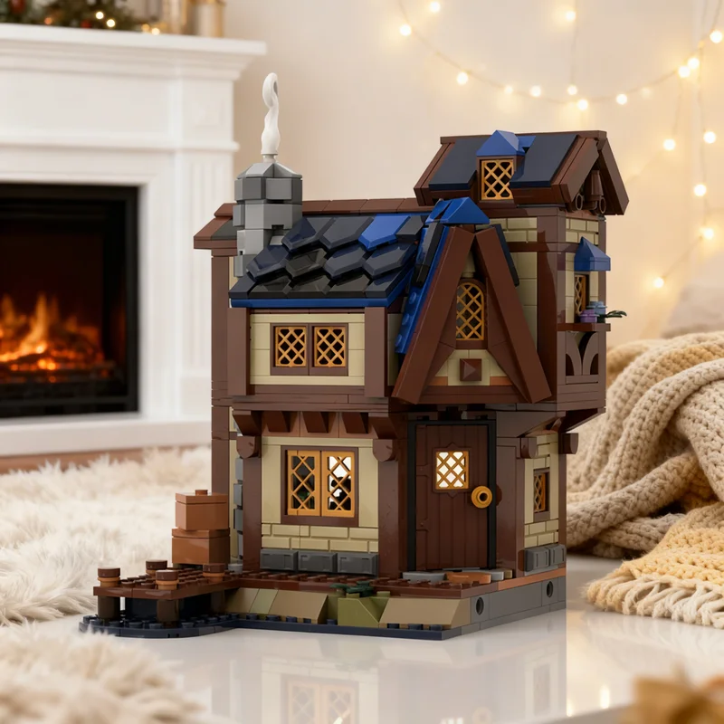 

618pcs MOC Upgraded Pub For Red Dragon S Modular Streetscape Model Building Blocks DIY Gift Creative Collectible Display Decor