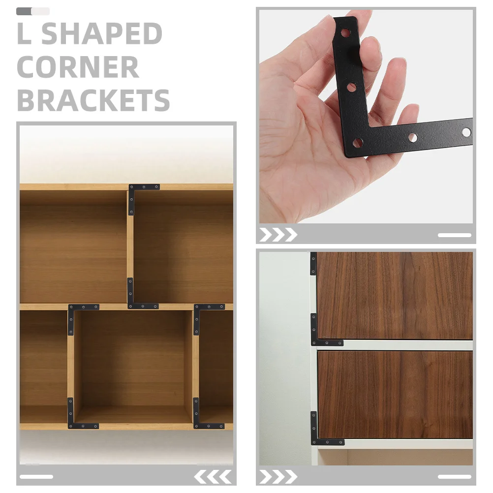 

30Pcs L Shape Corner Brackets Cold Rolled Steel Furniture Mending Plates Flat Braces for Wood Repair Support Metal Plate