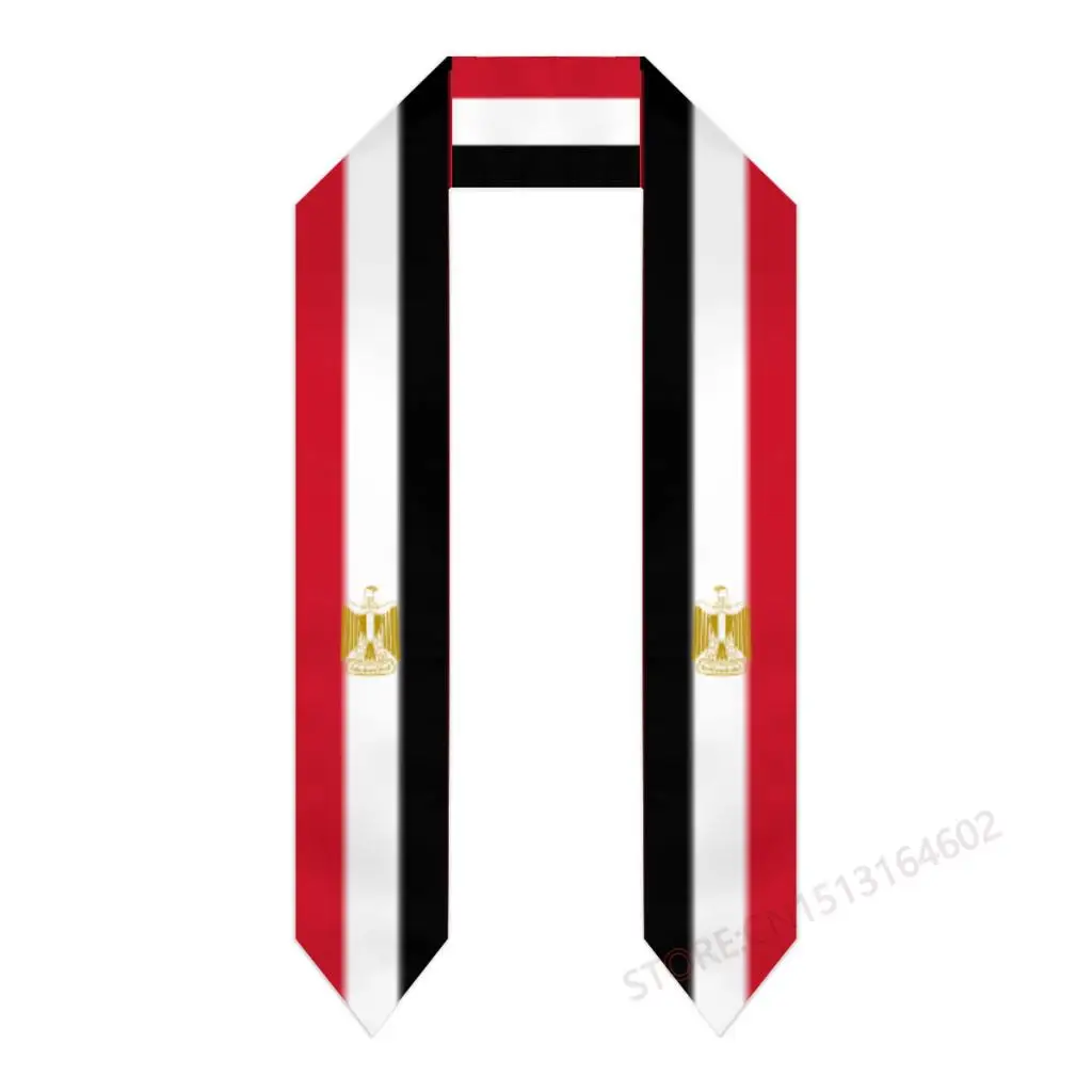 Custom Name Or Logo Egypt Flag Scarf Cool Graduation Stole Sash International Study Abroad Class of 2023 Shawl