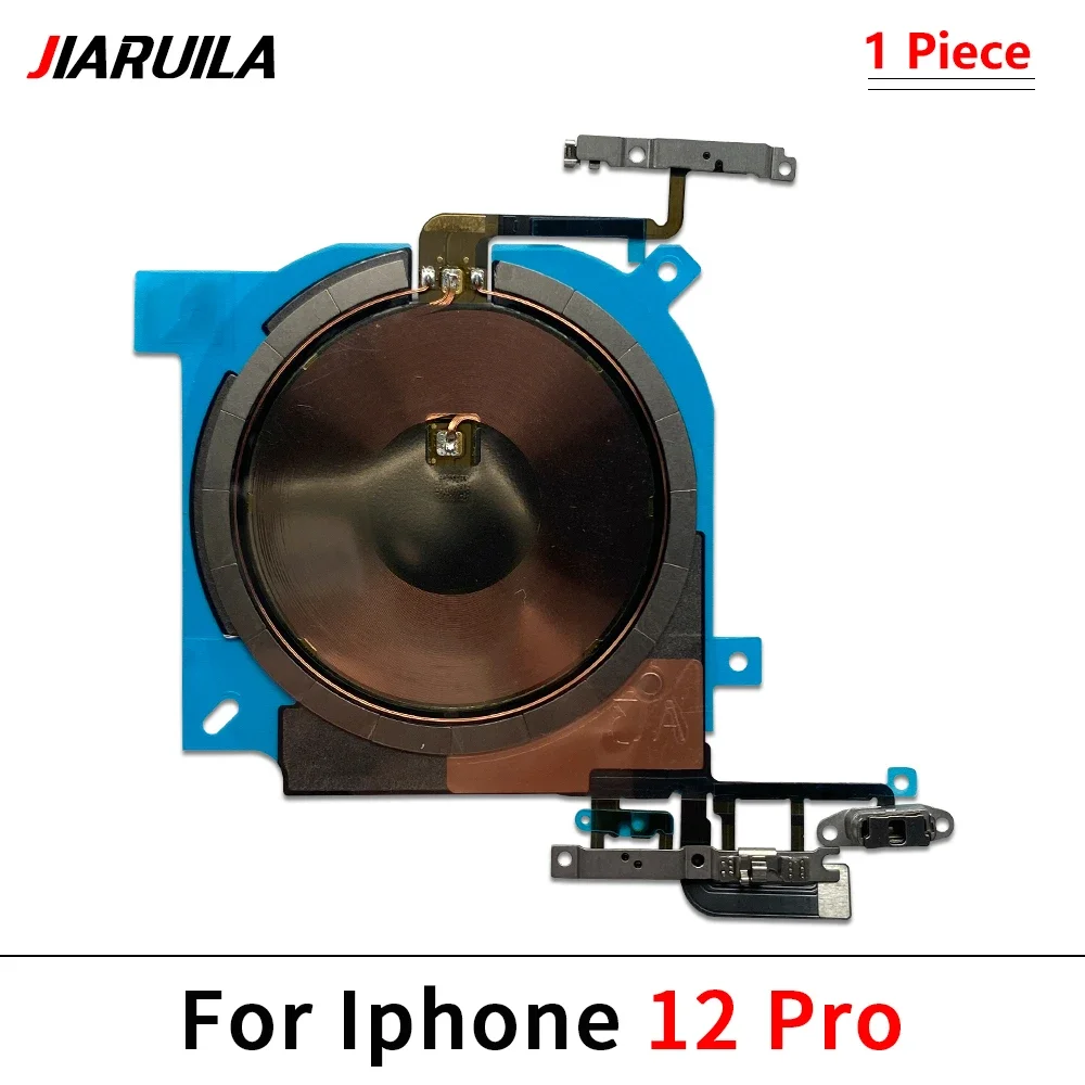 10Pcs，Wireless NFC For Iphone 15 14 13 12 Pro Max 13 12 mini 14 15 Plus Charging Coil Charge Panel with Power Volume Flex Cable