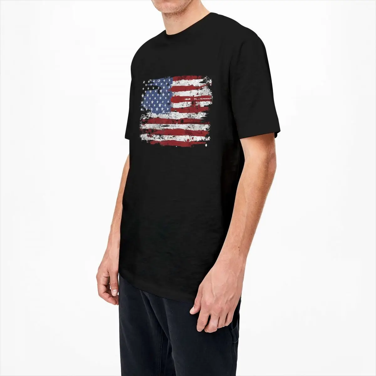 American Flag USA United States Of America US 4th Of July T Shirt Summer T Shirts Cotton Tee Shirt For Men Short Sleeve Tees