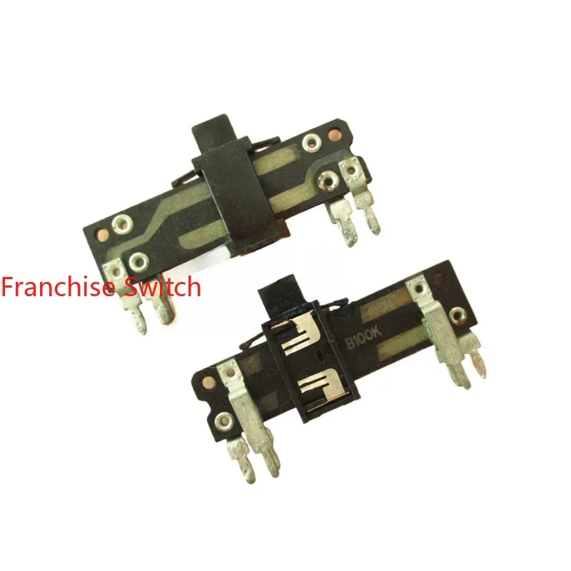 

50PCS B100K Total Length 35MM Shank 4MM 100K In-Line Vertical Duplex, Direct Slide Potentiometer, Fader Modulation