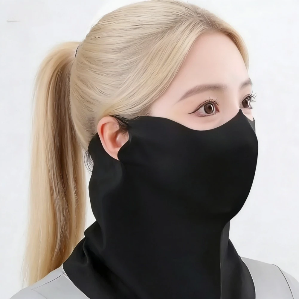 

UPF50+ Sun Protection Face Mask, Fashion 3D Ice Silk Anti-UV Neck Scarf, Dustproof Sunshade Cover for Outdoor Activities
