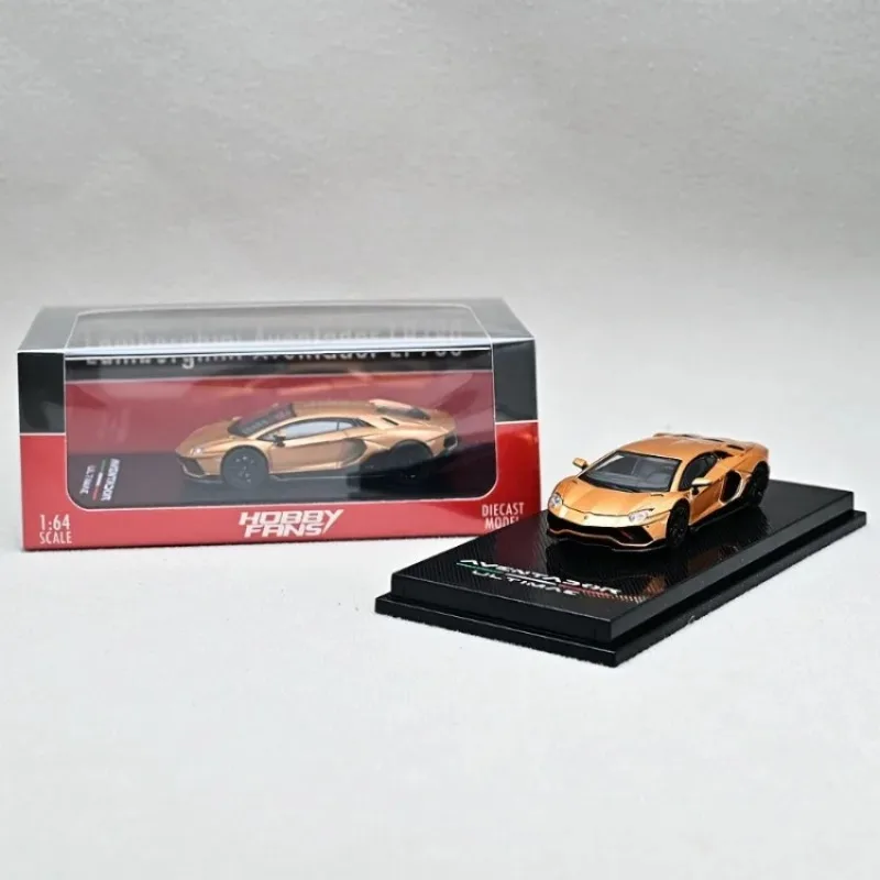 Hobby Fans 1/64 Lamborghini LP780 Aventador Legering Motorvoertuig Speelgoed spuitgieten Metalen Model Collectie Jongen Kerstcadeaus
