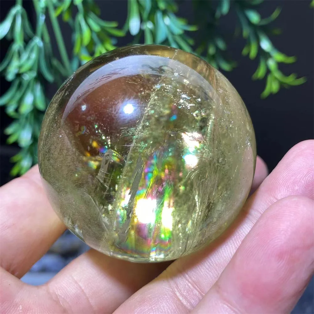 

Citrine Natural Stone Crystal Ball Wicca Reiki Sphere Meditation Wichcraft Ornaments For Home Decoration+Stand