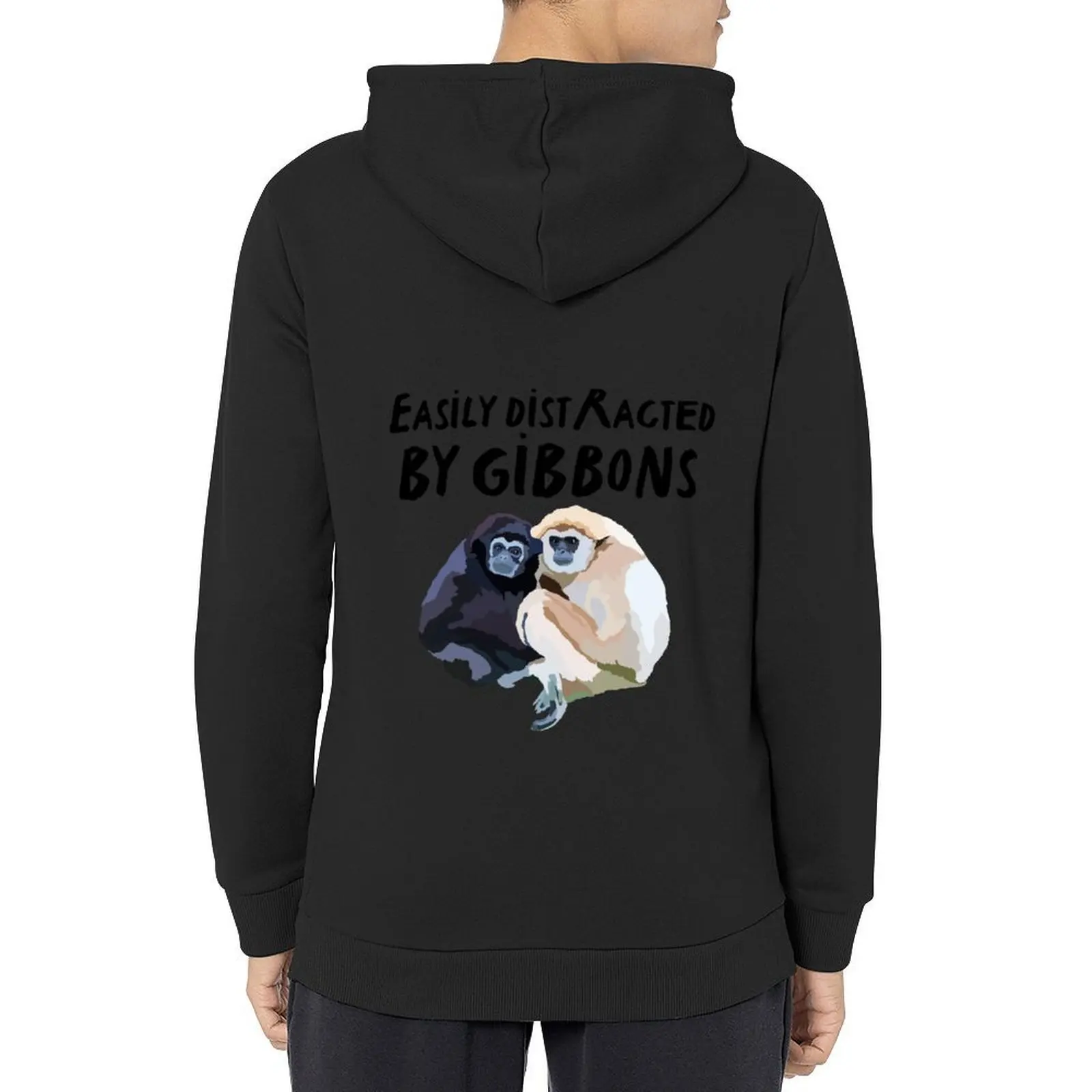 

Easily Distracted By Gibbons Hoodie men clothing blouse autumn jacket men hooded shirt mens hoodie