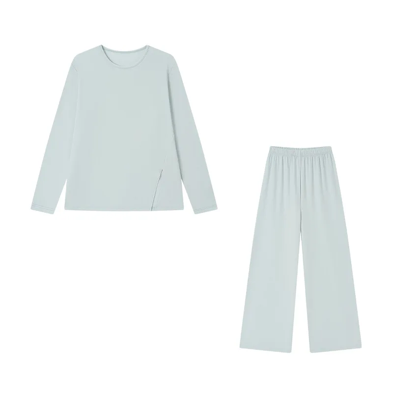 Cross border European and American new casual Harajuku ins home suit set, long sleeved pants, comfortable pajamas