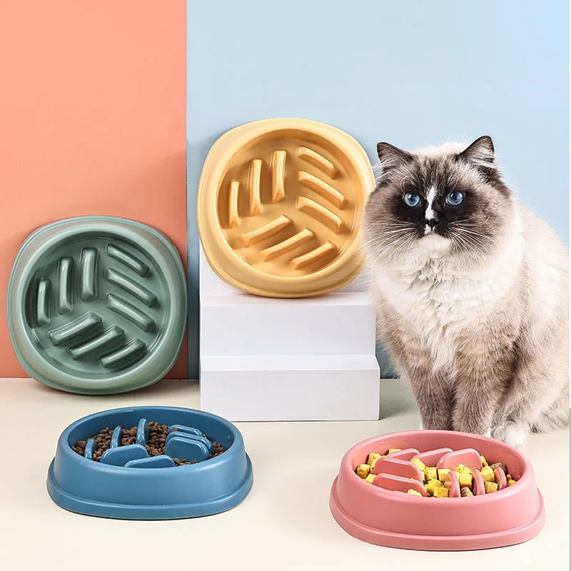

Cat and Dog Plastic Slow Feeder Anti-Choking Puzzle Food Bowl Anti-Anxiety Plates For Small Dog Puppy Food Dishes Slow Dispenser