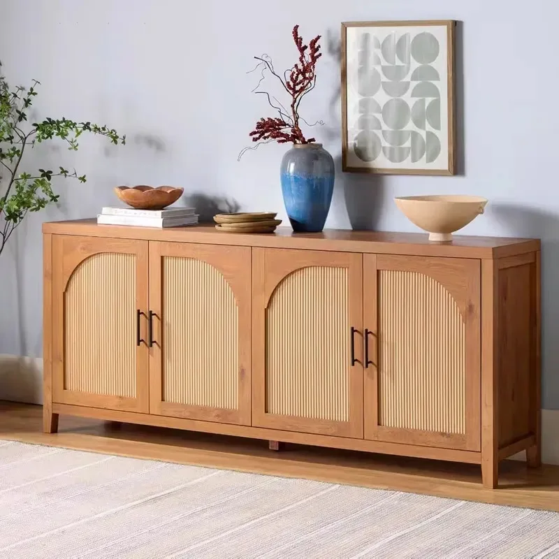 French retro side cabinet small log style locker American locker TV cabinet porch cabinet
