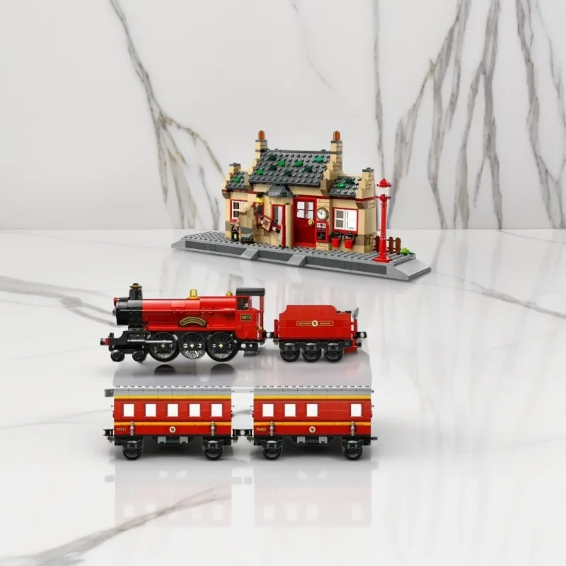 1074PCS MOC Kreative Magic Express Bahnhof Bausteine Bausteine Modell Spielzeug Weihnachten