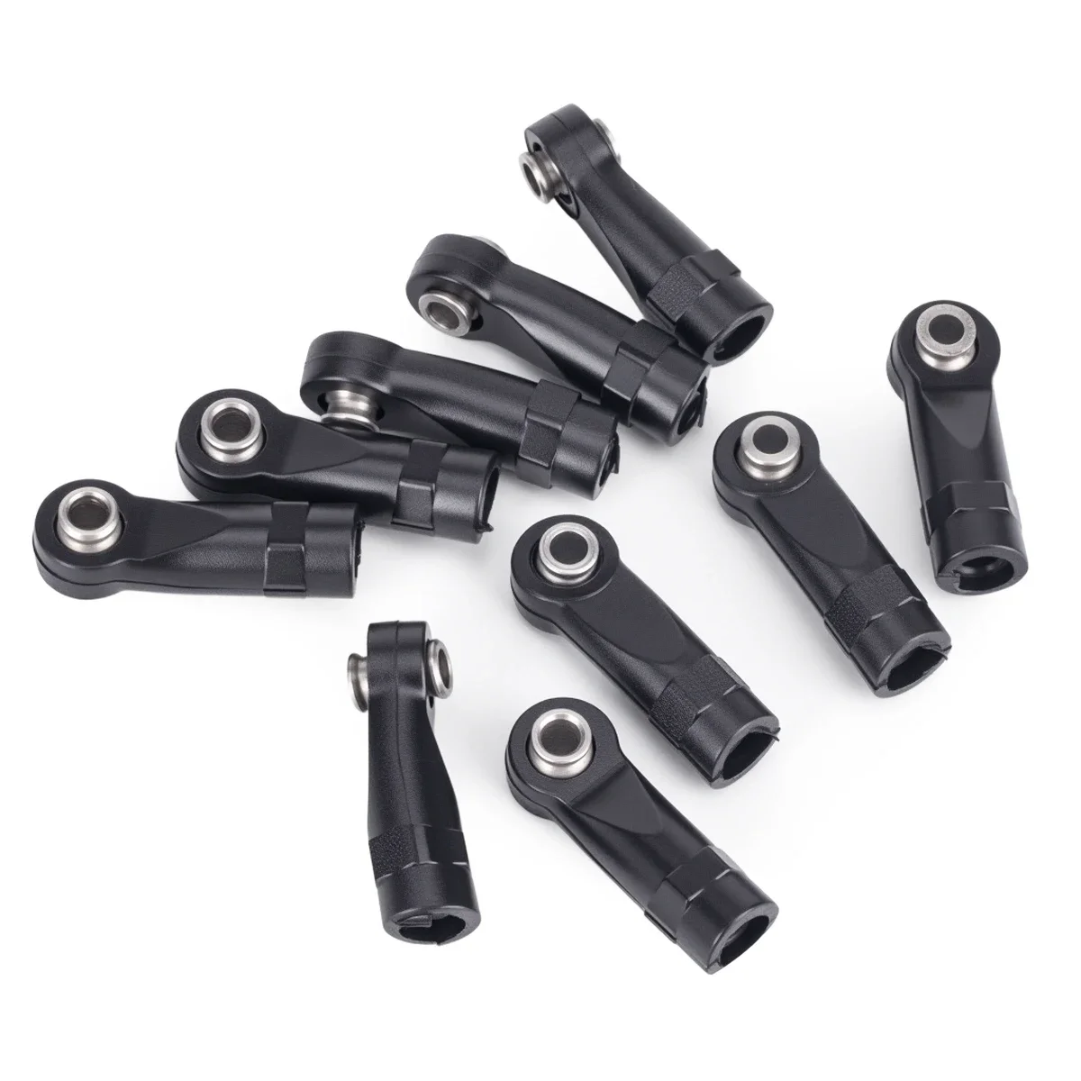 10Pcs M3 M4 RC Rod Ends Straight Bent Link Ball Joint For 1/10 RC Crawler SCX10 TRX4 TRX6 Wraith D90 Upgrade Replacement Parts