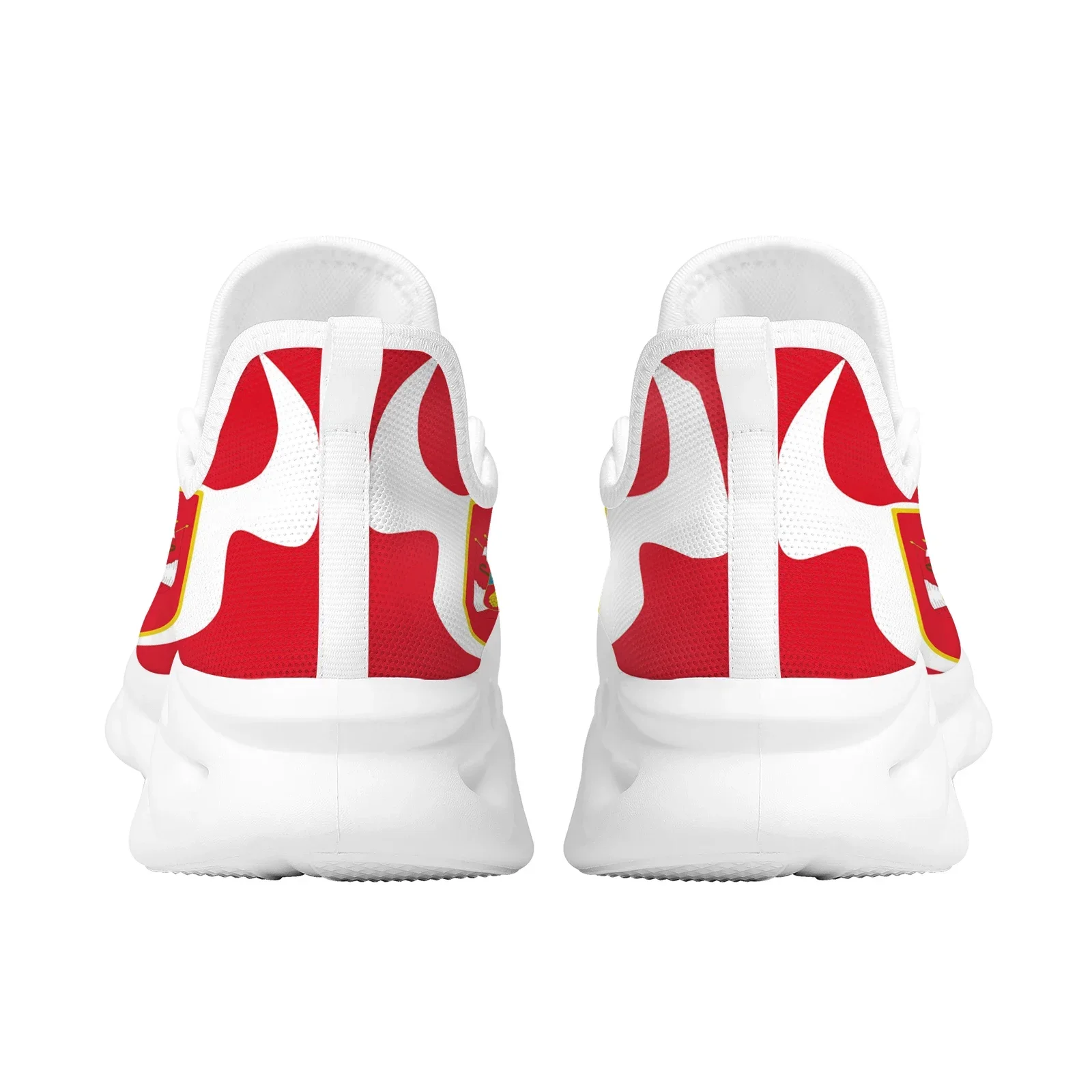 Peru Flag Printing Comfortable Flat Shoes Lightweight Non-slip Outdoor Sneakers High Quality Street Trend Mesh Running Shoes