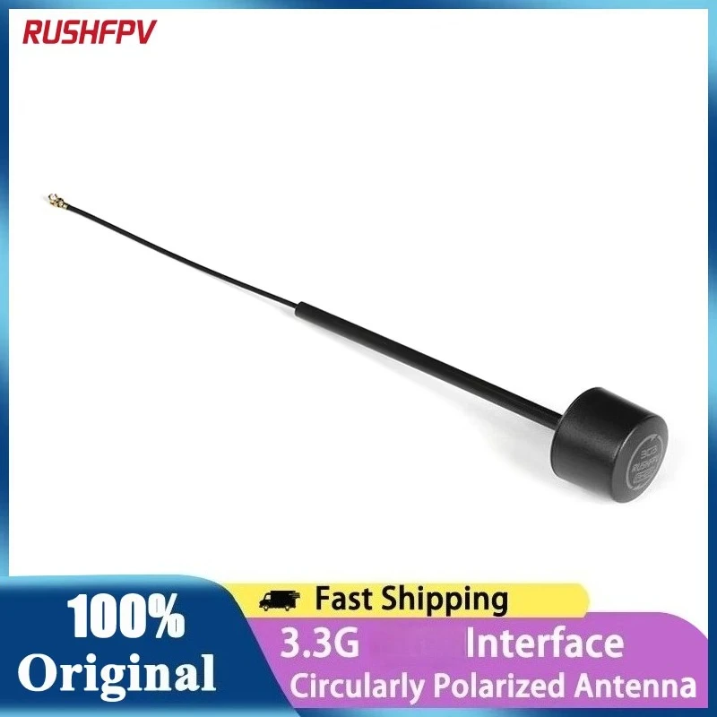 Rushfpv 3.3GHz 1.85dBi RHCP FPV Antenna Ip ex Connector Stable Signal for Long Range FPV Goggles Monitor Accessories