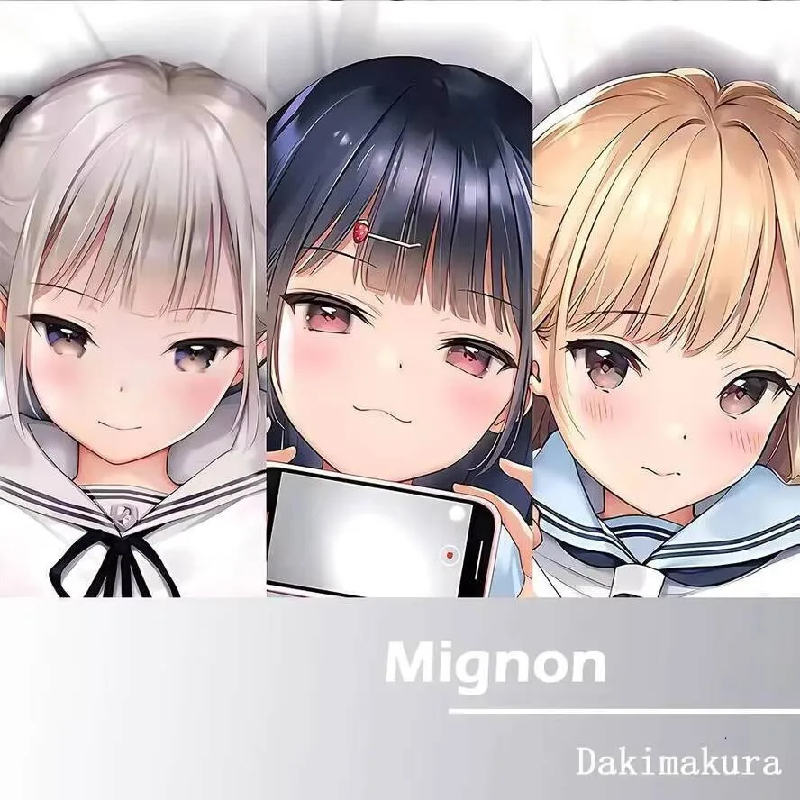Kyoko Minato Mignon Anime Dakimakura funda de almohada con estampado de doble cara ropa de cama bonita