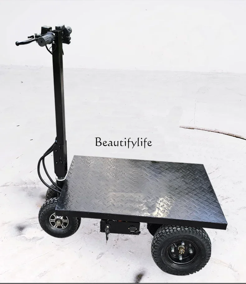 2Electric flat tricycle can ride, pull sand cement handling, push construction site truck