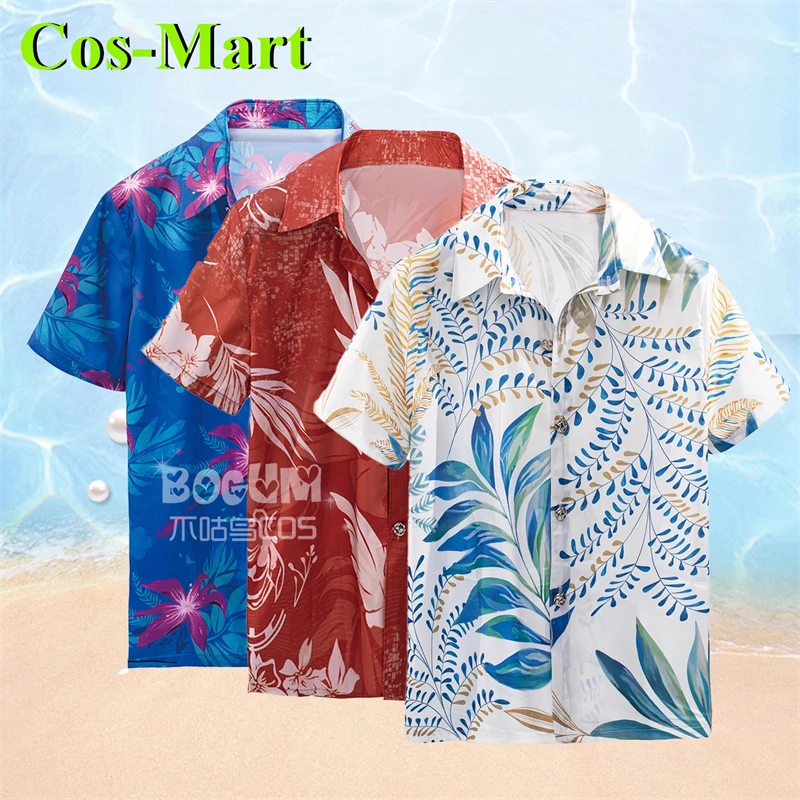 

Cos-Mart Love And Deepspace Beach Shirt Cosplay Costume Sylus Xavier Zayne Rafayel Shirts Short Sleeve Hallowmas