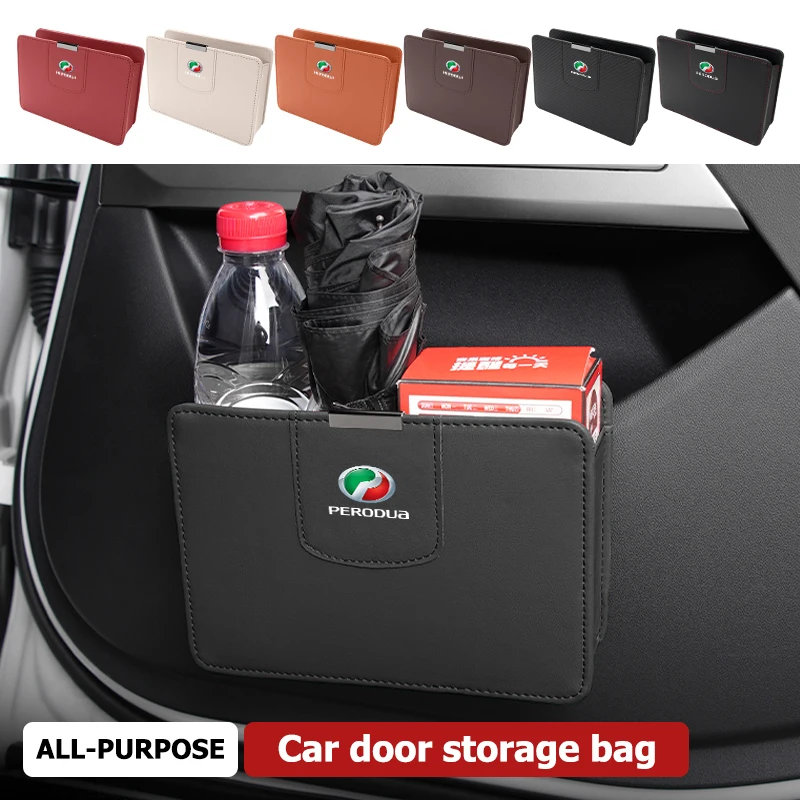 Bolsa de basura para puerta de coche, bolsillo de almacenamiento colgante para salida de aire de coche, para Perodua Ativa Myvi Bezza Alza Axia Viva Aruz Myvi Gen2 Gen3