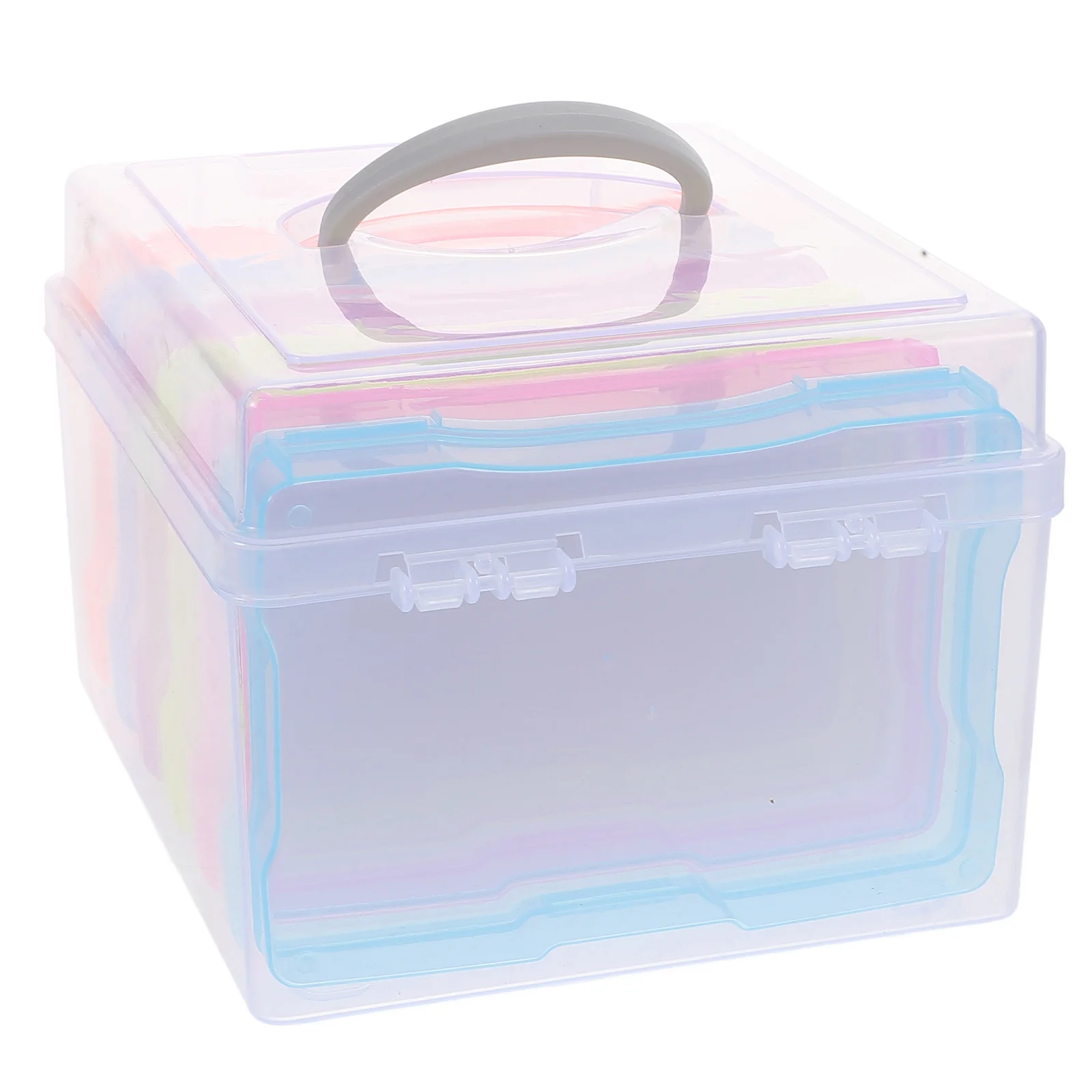 Photo Storage Box Cards Organizer Container Photos Holding Case Plastic Keeper Boxes Electronic Component