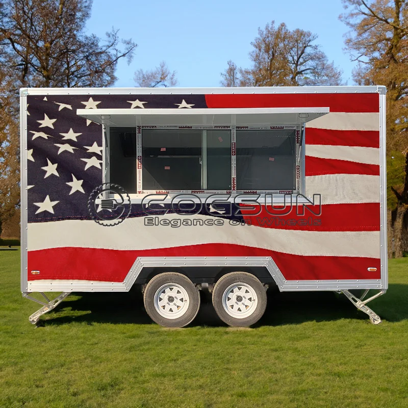 

Fully Equipped Mobile Concession Trailer Food Truck Coffee Bar Ice Cream Cart Hot Sale