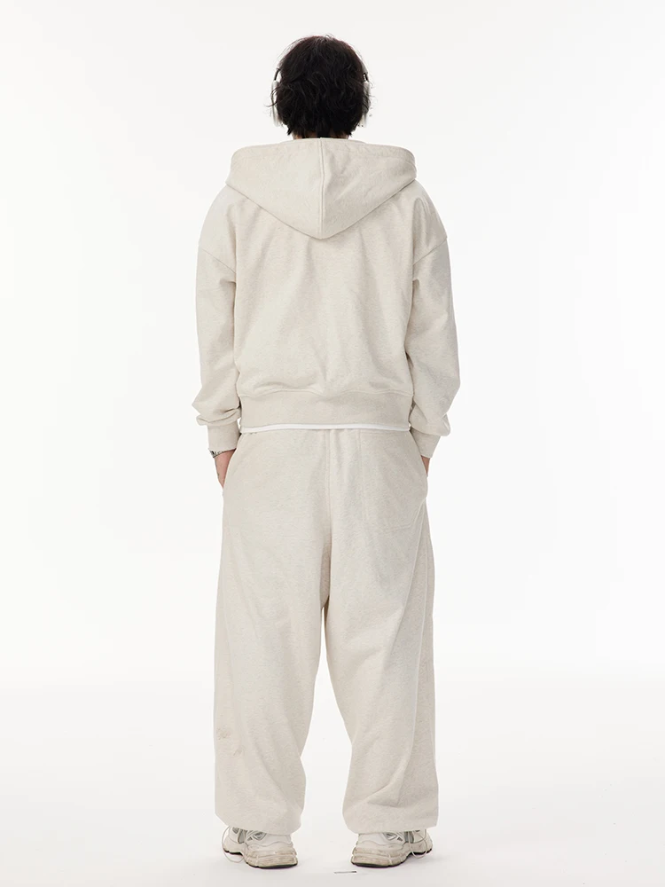

izukaumi 2024 Spring New Double Zipper ex ort Hoodie Jaet ey Series Faion Urban Sle Straight Cut Youth Cardigan