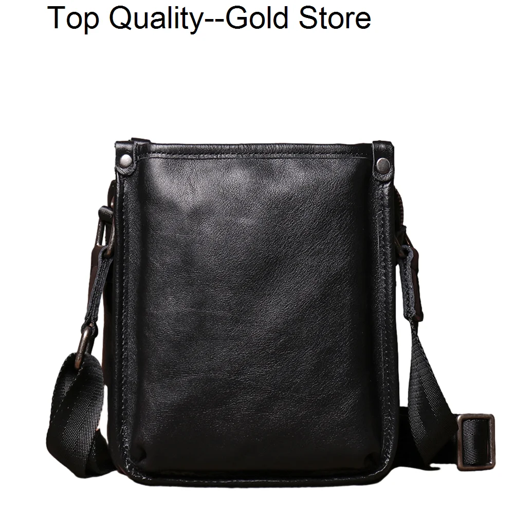 

Genuine Leather Casual Men Shoulder Bag Original Small Crossbody Classic Trend Fashion Messenger For 7.9 Inch iPad