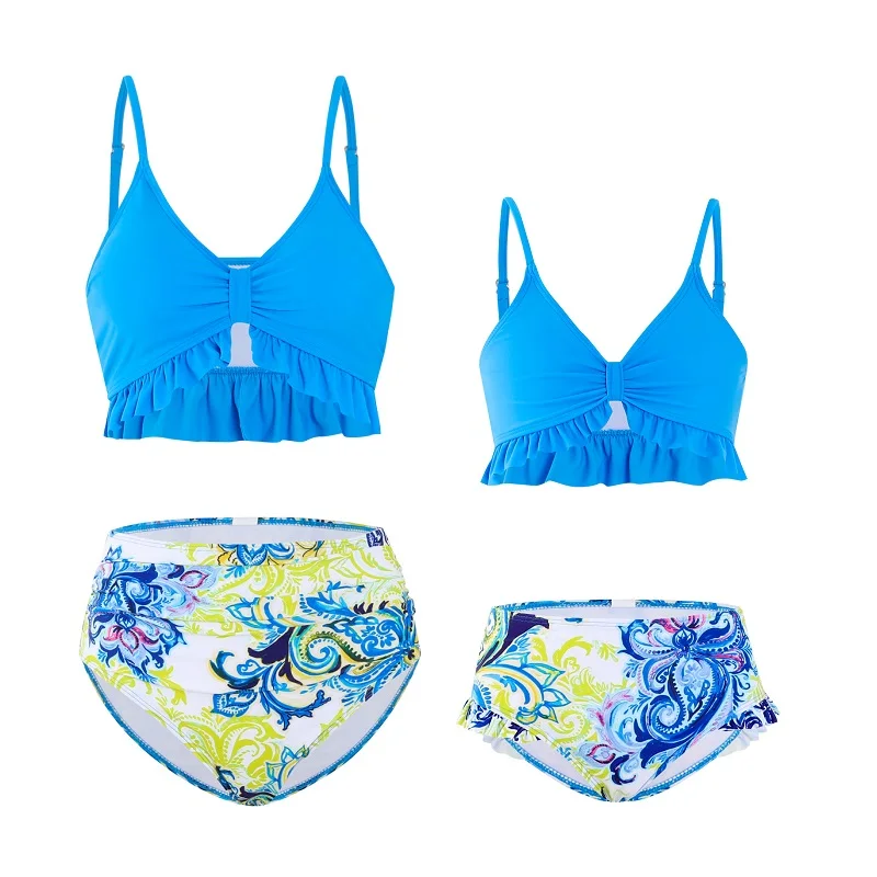 Baby Girl Swimwear Mother And Daughter Swimsuit Set Summer Adult Kids One-Piece Beachwear Mother And Me Bikini Bathing Suit