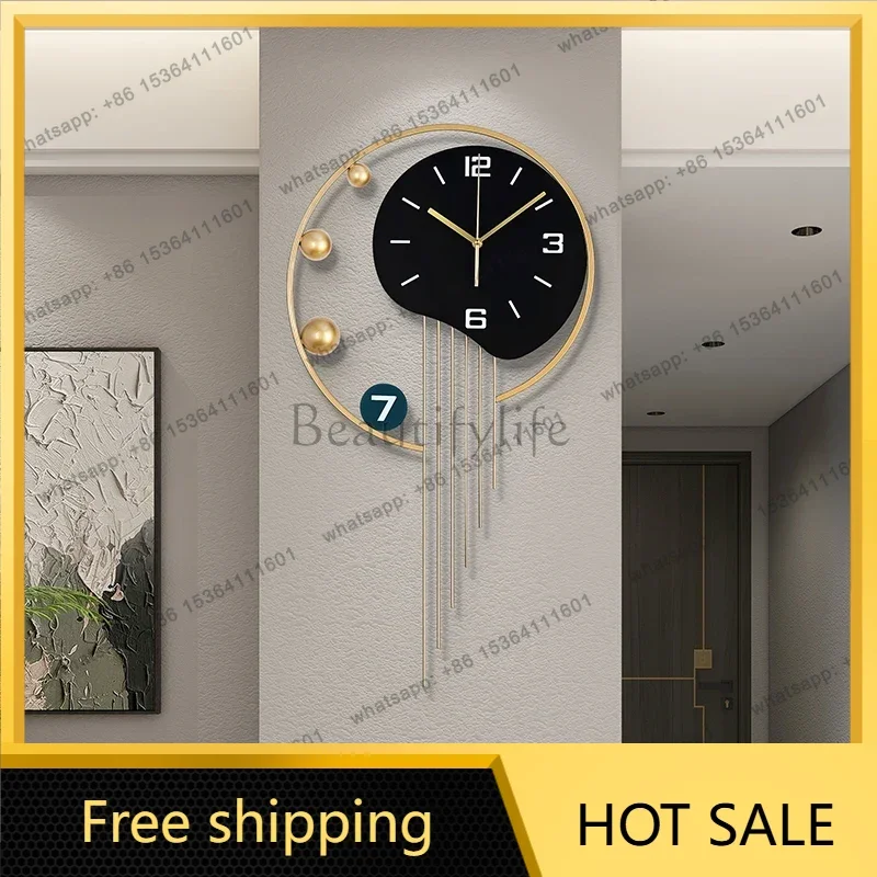 LJY Unique Designer Wall Clock Artistic Modern Minimalist Silent Non Ticking Conversation Piece for Living Room Office Home Deco