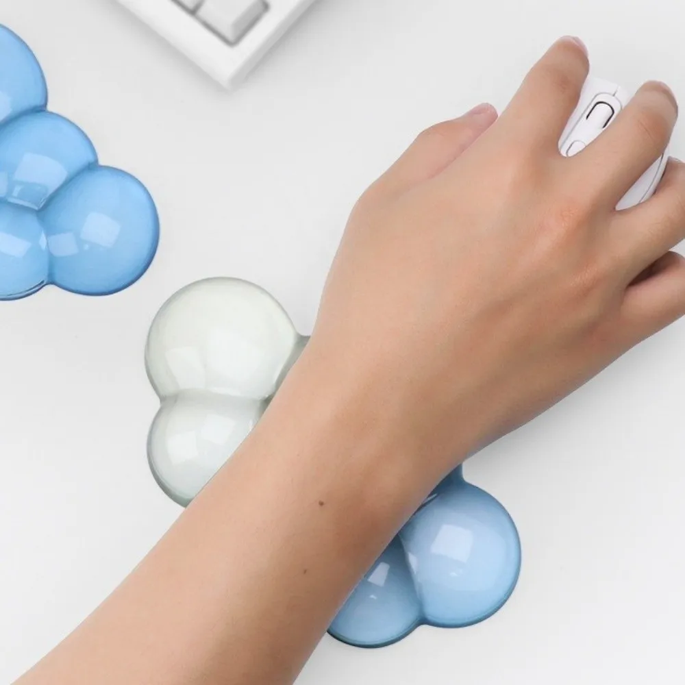 

Поддержка запястья Облачная подставка для запястья Нескользящий мягкий коврик для запястья мыши Водонепроницаемая подставка для запястья клавиатуры градиентного цвета Настольное использование