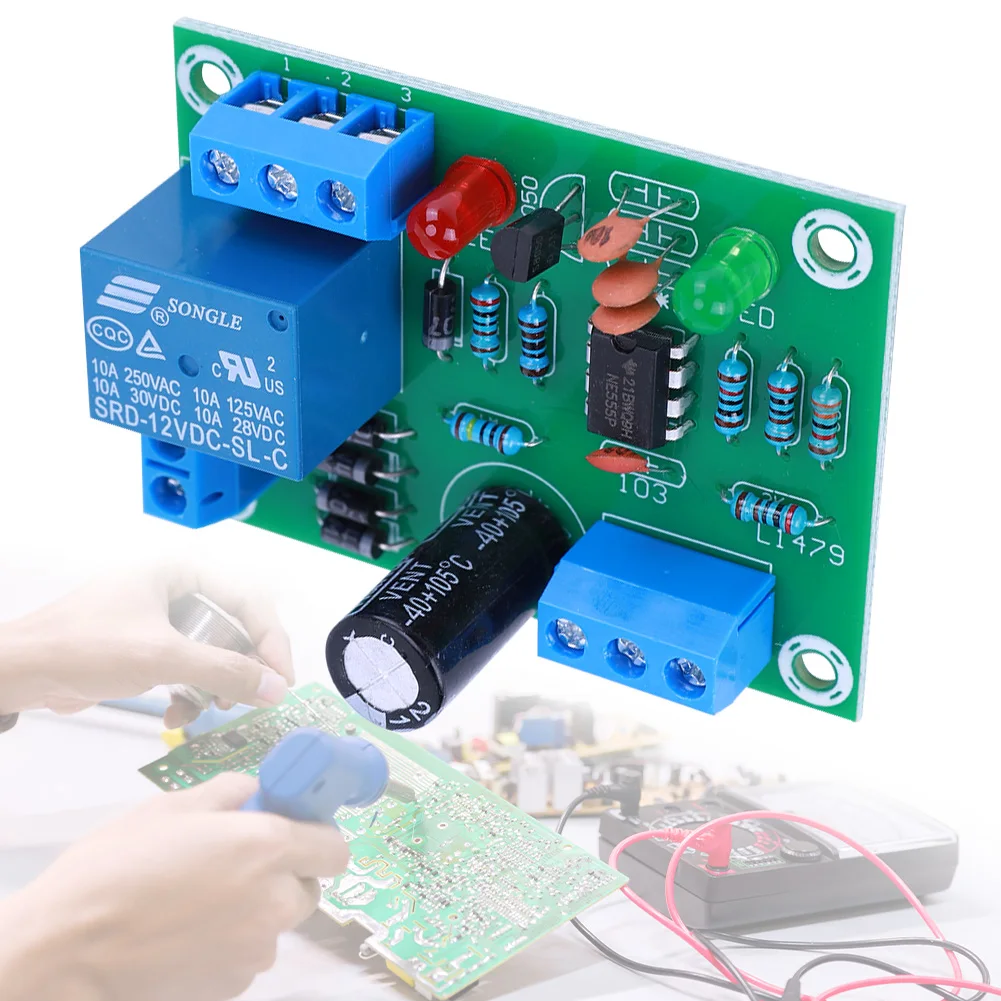 DC 12V 10A Modul Sensor Pengontrol Level Cair Modul Pengontrol Level Air Modul Pengontrol Level Cair untuk Tangki Kolam