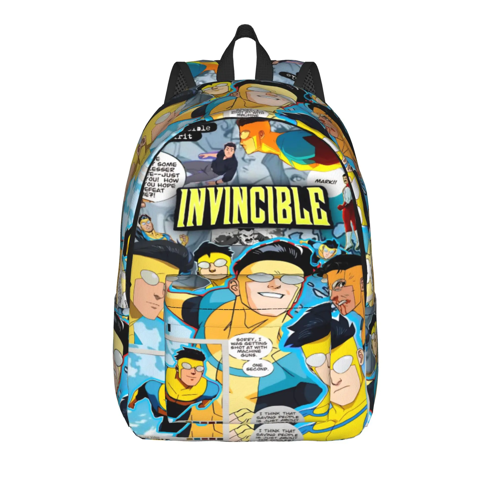 

Invincibles Comic Teenage Backpack Durable Student Business Daypack for Men Women Laptop Computer Canvas Bags