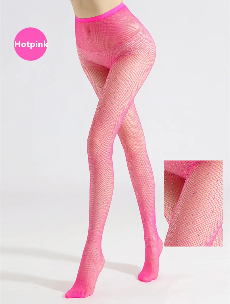 1/4 Paar Übergrößen-Netzstrümpfe mit Strass für Damen, Schwarz, Sexy, Ultra-Glitzernd, Hohe Taille, Netzstrumpfhose, Damen-Party-Leggings – Detail 22