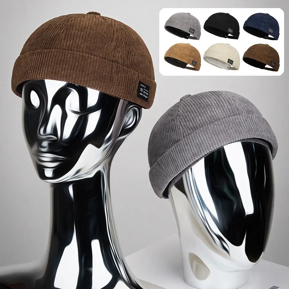 

Модная однотонная винтажная кепка-докер, регулируемая вельветовая купольная кепка с дыней, круглая шляпа в стиле ретро в стиле хип-хоп для мужчин и женщин