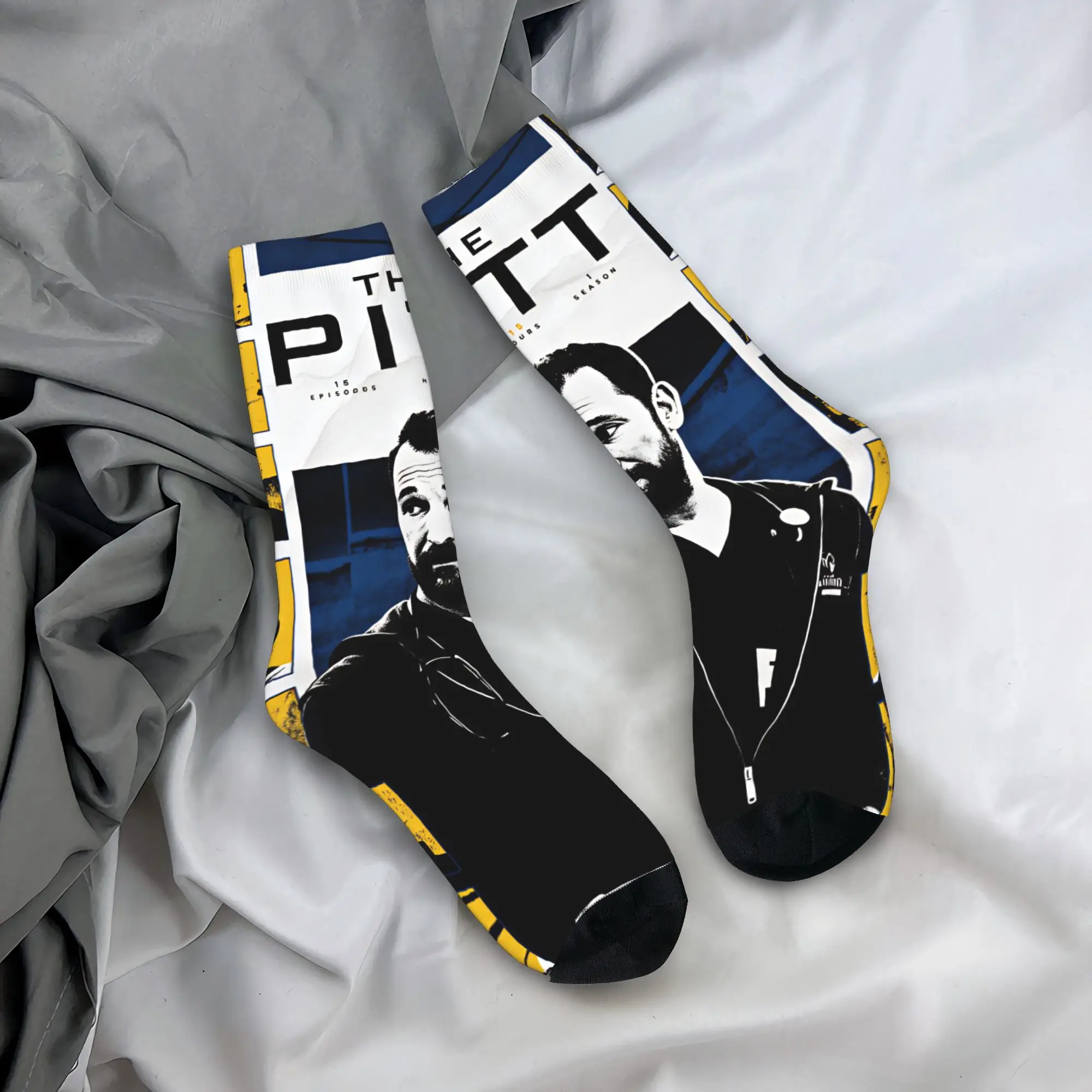 

The Pitt Dr. Jack Abbott Socks Autumn Stockings Kawaii Men's Quality Socks Printed Running Sports Non Skid Socks