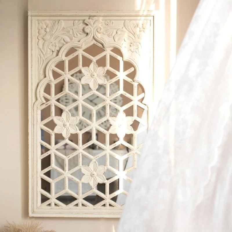 French wall decoration wall decoration cover art fake window mirror vintage staircase bedroom