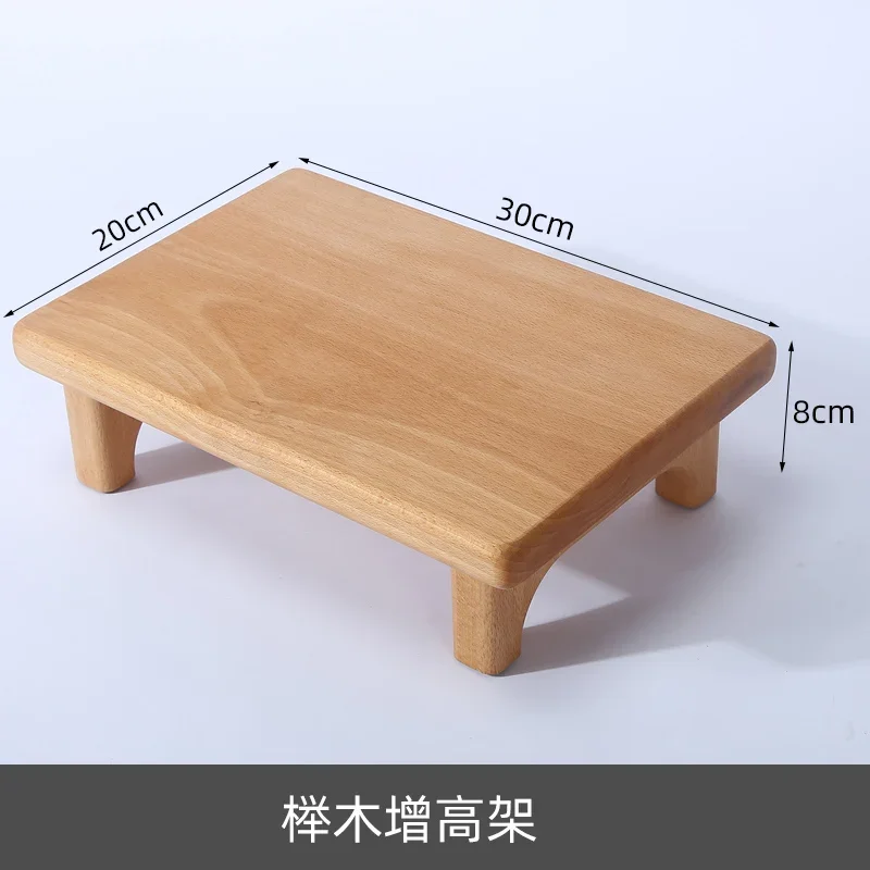 Minimalistisch hoogteverhogend rek Massief houten desktopcomputerstandaard Desktopscherm Monitorstandaard Veelzijdige scène Notebooktafel
