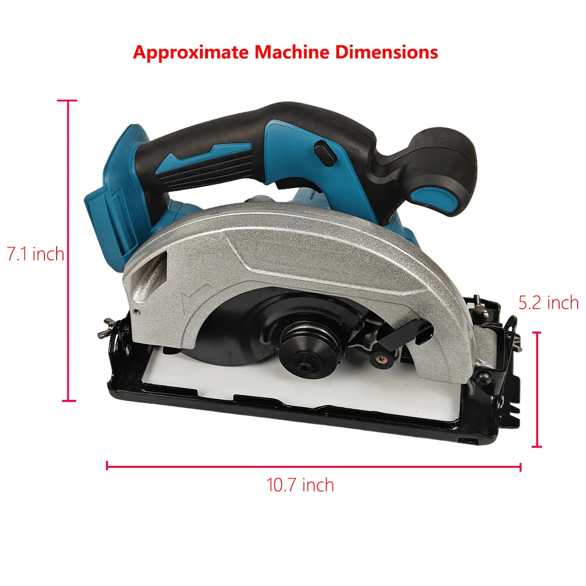 7 Inch 1200W Cordless Electric Circular Saw 180mm Saw Blade Adjustable Angle Cutting Woodworking For Makita 18V Battery