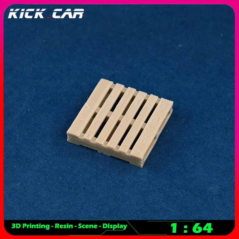 Kickcar 1/64 Forklift Plate Model Car Diorama Uncolored Resin Garage Scene Repair Tools Decoration Simulation Scene Toy