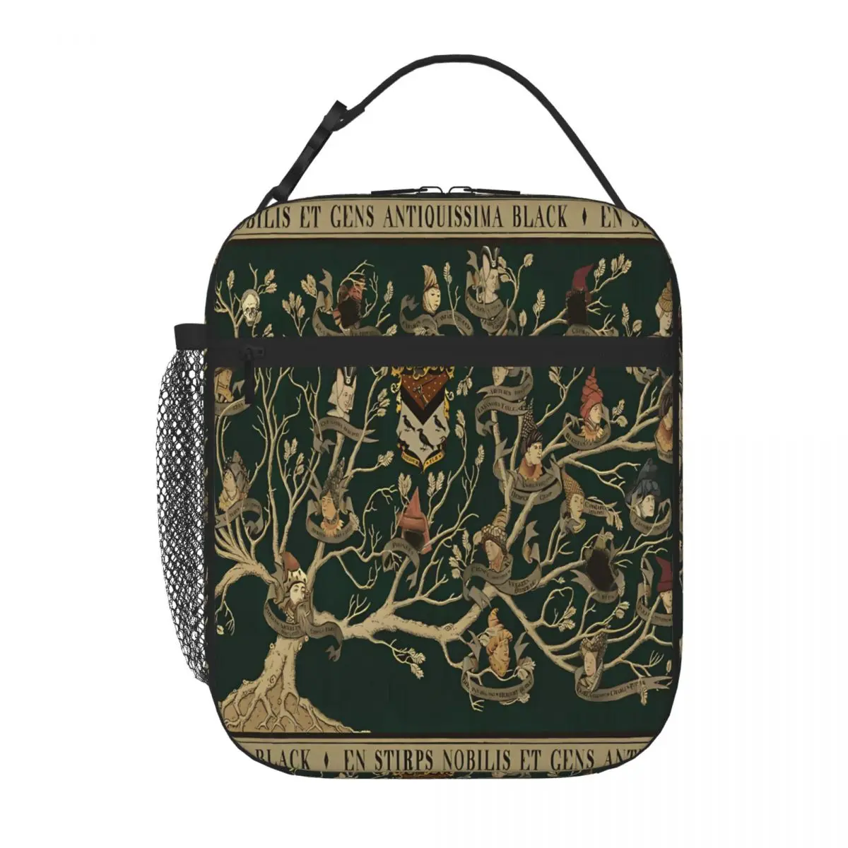 Bestselling Noble House Of Black Family Tree Abstract Food Storage Bag Staff Lunch Carry Lunch Bag