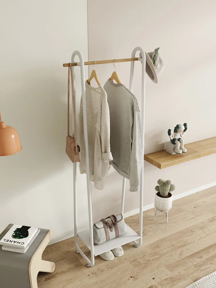 

#for Clothes and hats rack, solid wood clothes rack, floor to ceiling bedroom, simple storage, hanging clothes