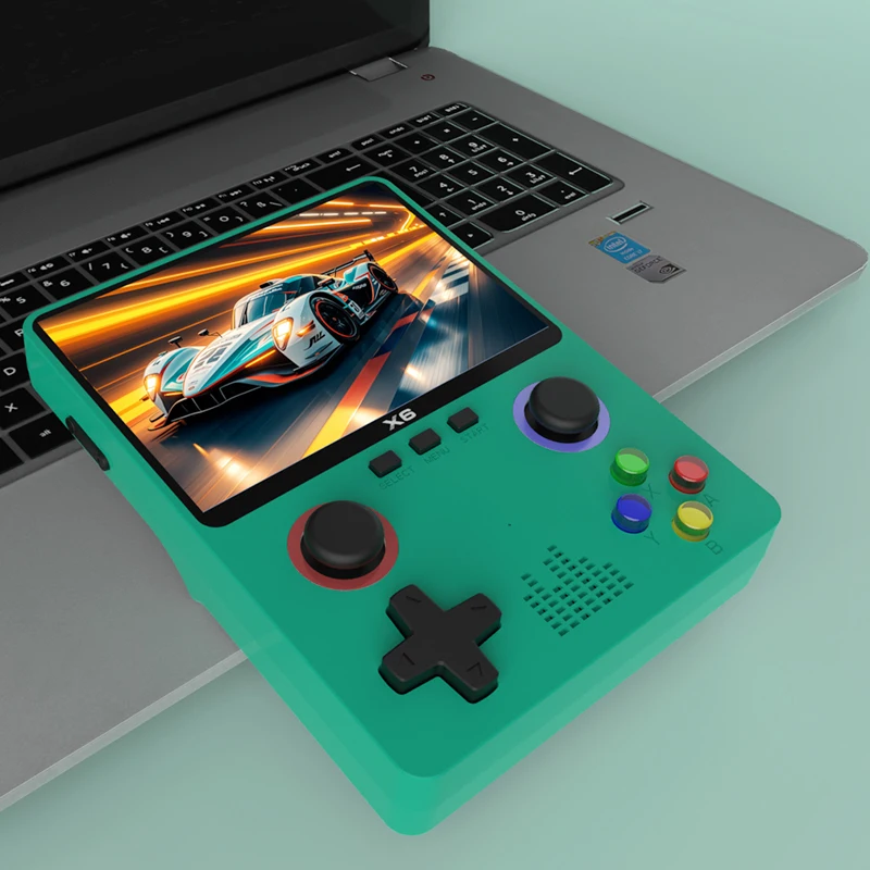 وحدة تحكم ألعاب محمولة ريترو جديدة X6 - شاشة IPS مقاس 3.5 بوصة + عصا تحكم مزدوجة | 11 جهاز محاكاة (GBA/FC/MD) للأطفال والكبار #2