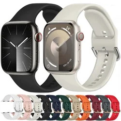 Silicone Strap For Apple Watch Band 10 9 8 7 46mm 42mm 45mm 41mm Ultra 49mm Sports Bracelet iWatch 6 5 4 SE 44mm 42mm 40mm Belt