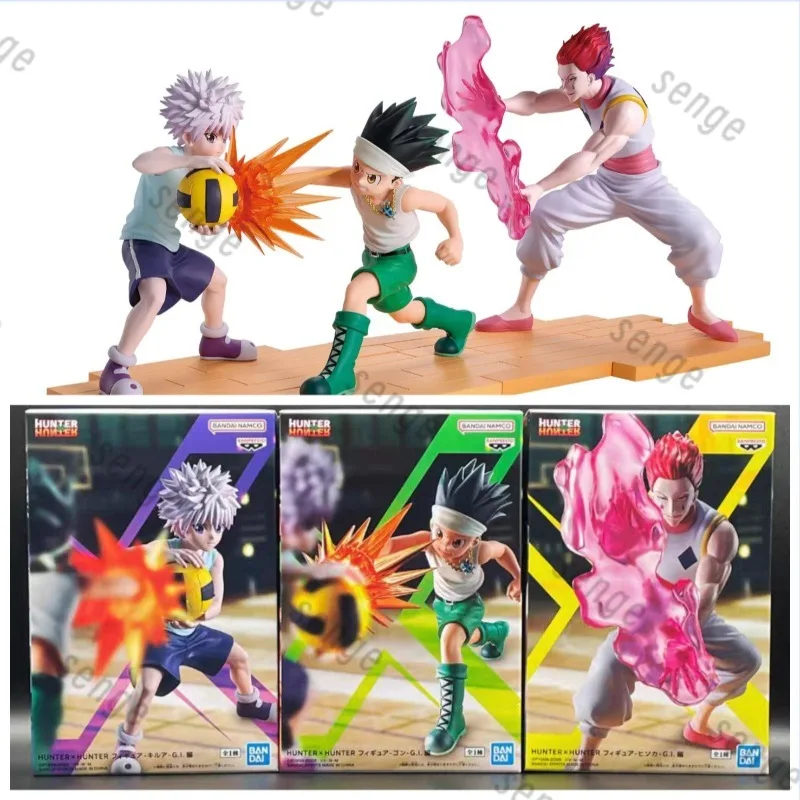 [Authentique en stock] Banpresto Hunter x Hunter Greed Island Arc Gon Killua Hisoka 15cm Figurine d'action en PVC, modèle de collection, jouets