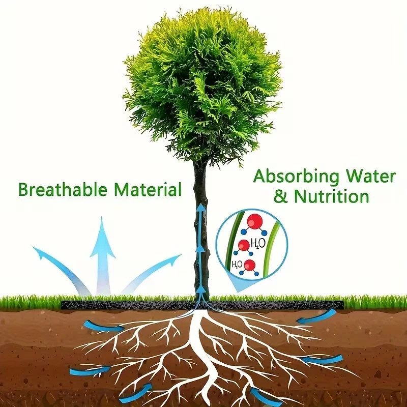1/*10pcs Non-woven tree ring protective mats, lawn protection mats, circular fabric weed control fences, plant weed control mats