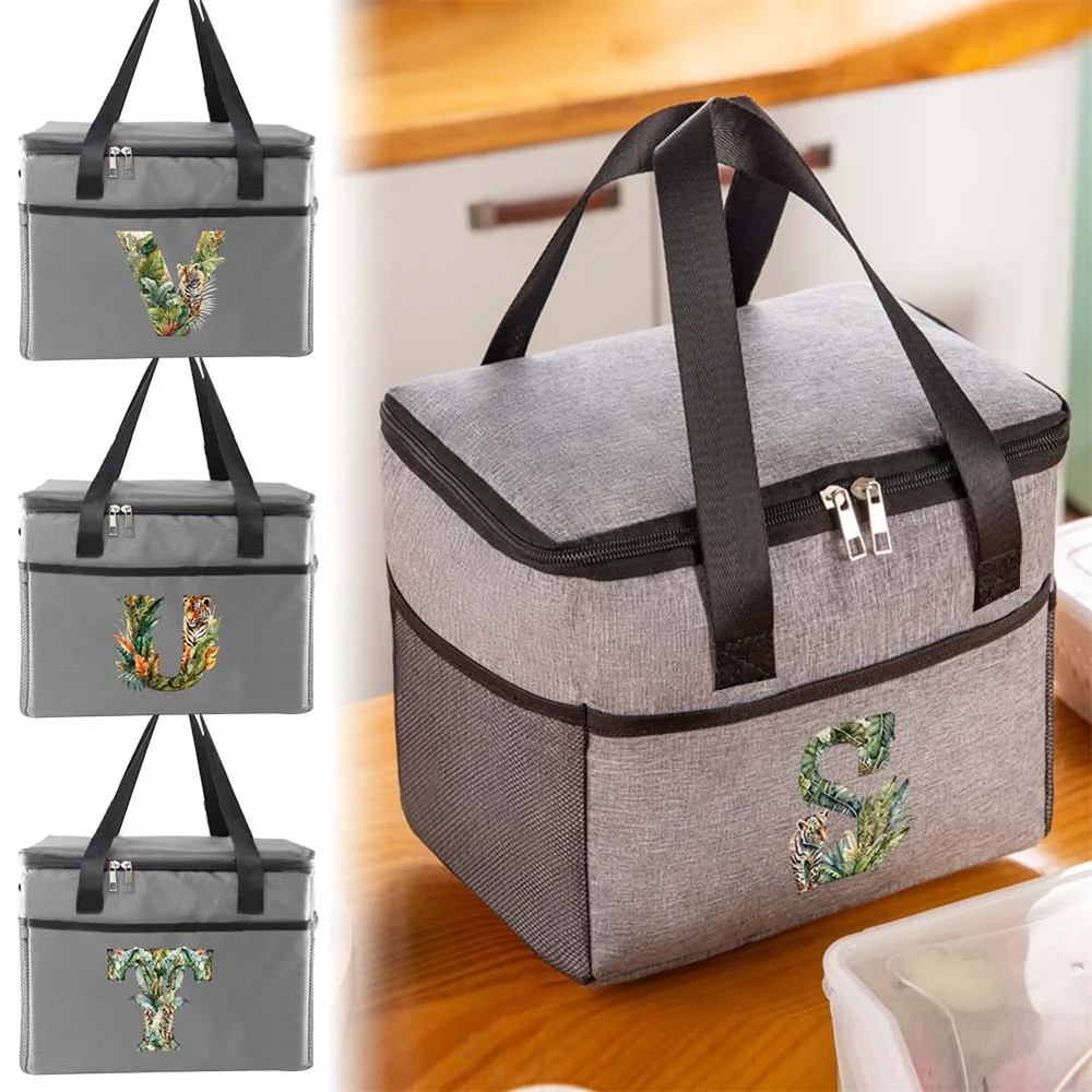 

Cooler Bag Lunch Bag Portable Dinner Storage Box Insulation Picnic Ice Pack Food Thermal Bags Jungle Tiger Printing Series