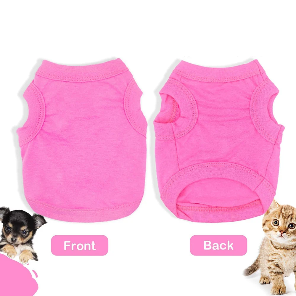 Dog Clothes for Small Dogs Summer Blank Dog Shirt Teacup Chihuahua Bottoming T Shirts Breathable Lightweight Soft Puppy Apparel