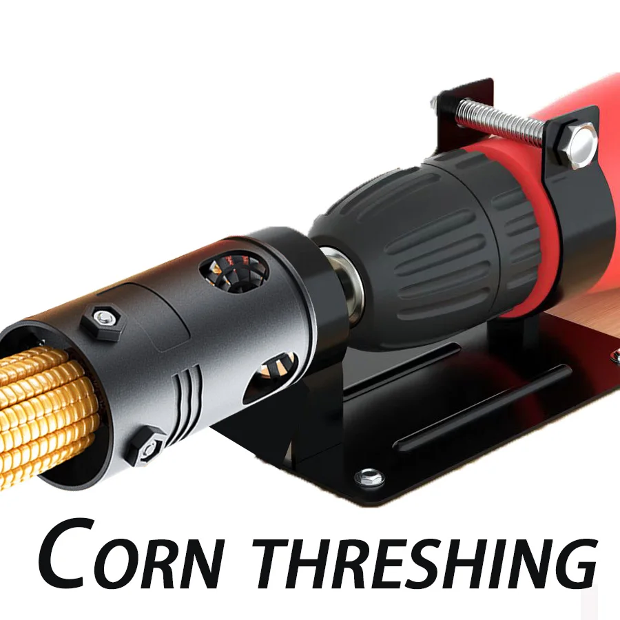 Corn Sheller Machine Multifunctional Easy Corn Remover Corn Thresher Peeling for Hand Drill Kitchen Restaurant Families Devices