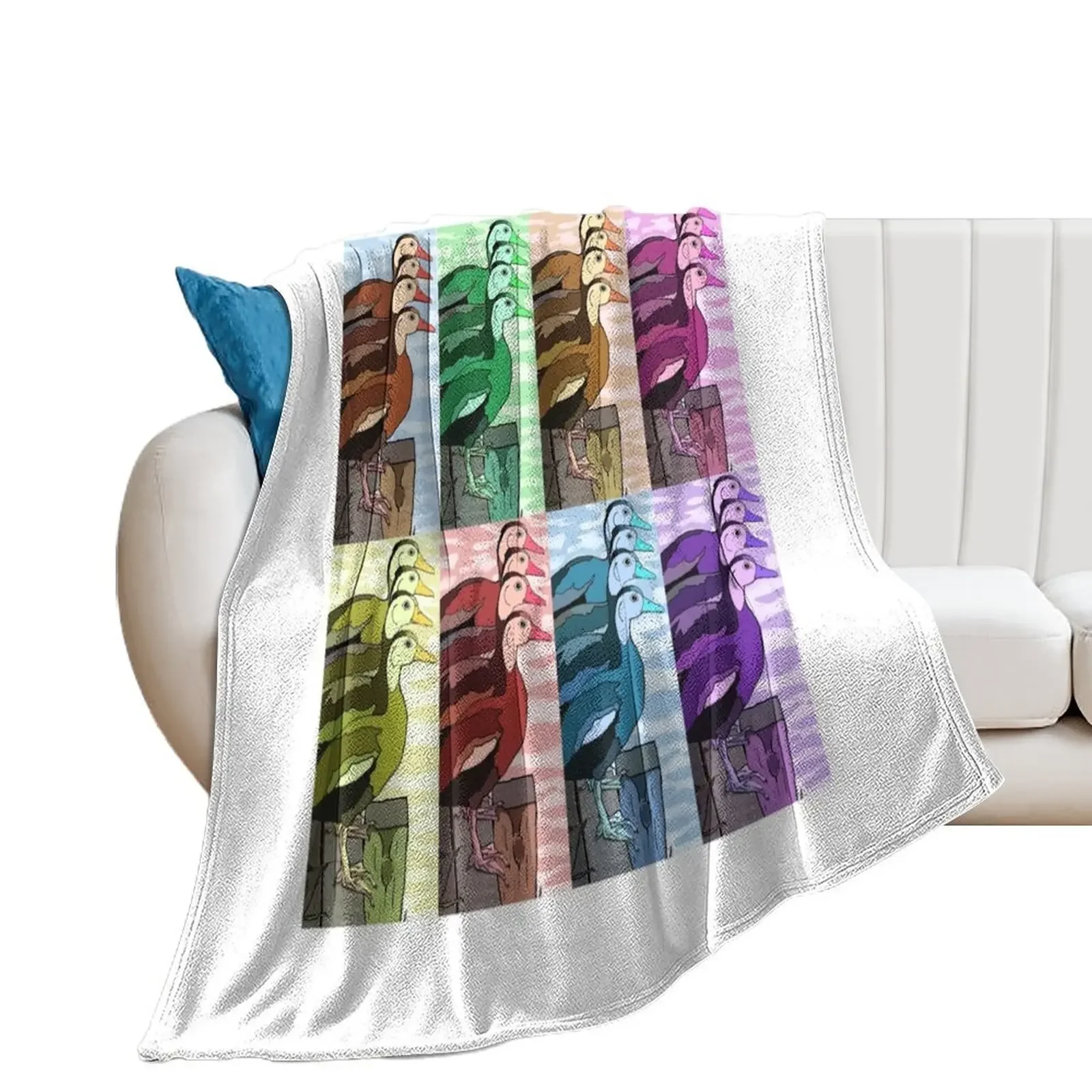 Black-bellied Whistling-Duck Popart Throw Blanket Hairys Plaid on the sofa for winter Blankets