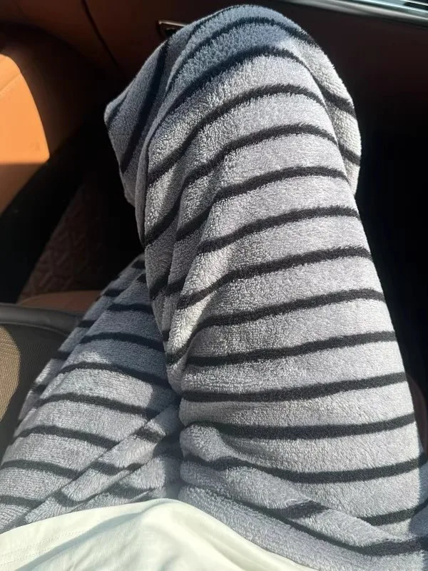 Thickened Flannel Sleep Pants Winter Home Leisure Long Pants Coral Fleece Lined Stripe Patterned Men Women Comfortable Pyjama...