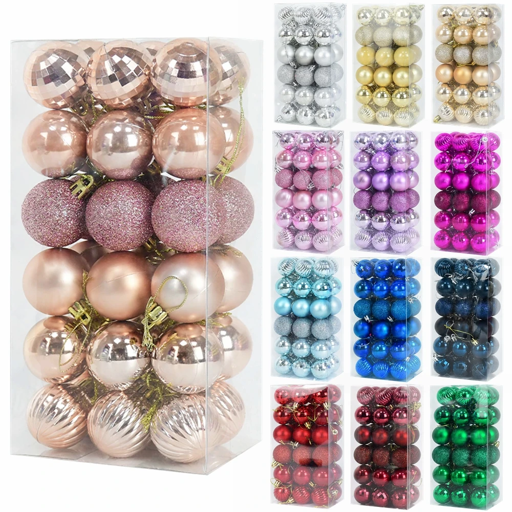 

36Pcs 4cm Christmas Balls Christmas Tree Hanging Pendants Baubles Balls Ornaments New Year Party Home Decoration Navidad Gifts